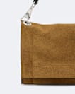 Lutece Fold Suede Shoulder Bag