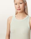 Rina Crew Neck Sleeveless Tank Top
