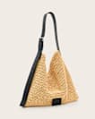 Asha Woven Straw Hobo Shoulder Bag