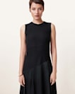 Pia Asymmetric Satin Dress
