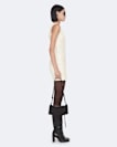 Vee Perforated Leather Dress