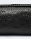 Pinked edge leather pencil case
