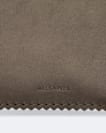 Pinked edge large leather pouch