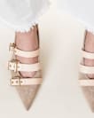 Vivian Leather Buckle Slingback Heels