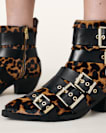 Jane Buckle Pointed Leather Boots