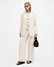 Payton Wide Leg Linen Blend Trousers