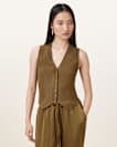 Cruz Ribbed Knitted Waistcoat