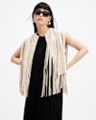 Elias Astral Leather Tassel Gilet