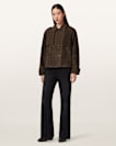 Reya Cropped Suede Mac