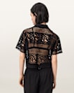 Kyra Crochet Cropped Polo