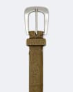 Romy Metal-Tipped Haircalf Leather Belt