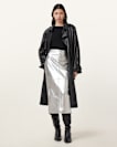 Renai Slim Fit Leather Pencil Skirt