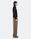 Relaxed pleated satin trousers