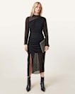 Rizo Silk Blend Midi Dress