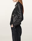 Dalby Slim Fit Leather Biker Jacket