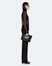 High-neck silk top