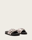 Ellie Studded Buckle Leather Sliders