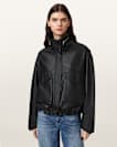 Clay Cropped Leather Jacket