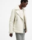Sola Oversized Shearling Biker Jacket