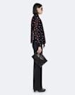Bow-detail jacquard shirt