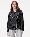 Billie Pearl Embellished Leather Biker Jacket
