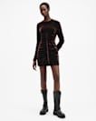 Eris Ruched Velvet Mini Dress