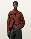 A Star High Neck Jacquard Jumper