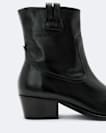 Leather zip up dress boot