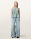 Clara Lace Trim Sleeveless Top
