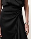 Abi Lace Trim Draped Midi Dress