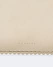 Pinked edge large leather pouch