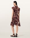 Fleur Printed Asymmetric Mini Dress