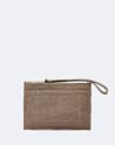 Pinked small large leather pouch