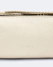 Pinked edge leather pencil case