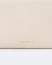 Pinked edge leather bi fold wallet