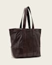 Ares Grain Leather Open Tote Bag