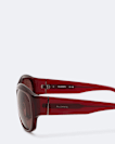 Wrapped oval sunglasses