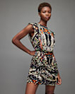 Hali Gene Butterfly Print Mini Dress