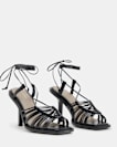 Dina Leather Rope Strappy Heeled Sandals