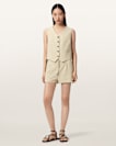 Aleida Drawcord Waist Tailored Shorts