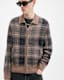 Robbie Zip Up Brushed Checked Cardigan