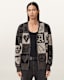 Barker Jacquard Cotton Knit Cardigan