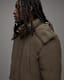 Chalk Hooded Relaxed Fit Jacket