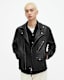 Warner Relaxed Fit Leather Biker Jacket