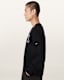Crossed Oversized Crew Neck Embroidered Jumper