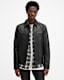 Luck Slim Front Zip Up Leather Jacket