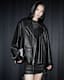 Daylen Oversized Leather Biker Jacket