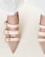 Vivian Leather Buckle Slingback Heels