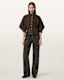 Nancy Leopard Print Denim Shirt