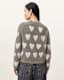 Amora Love Heart Jacquard Brushed Cardigan